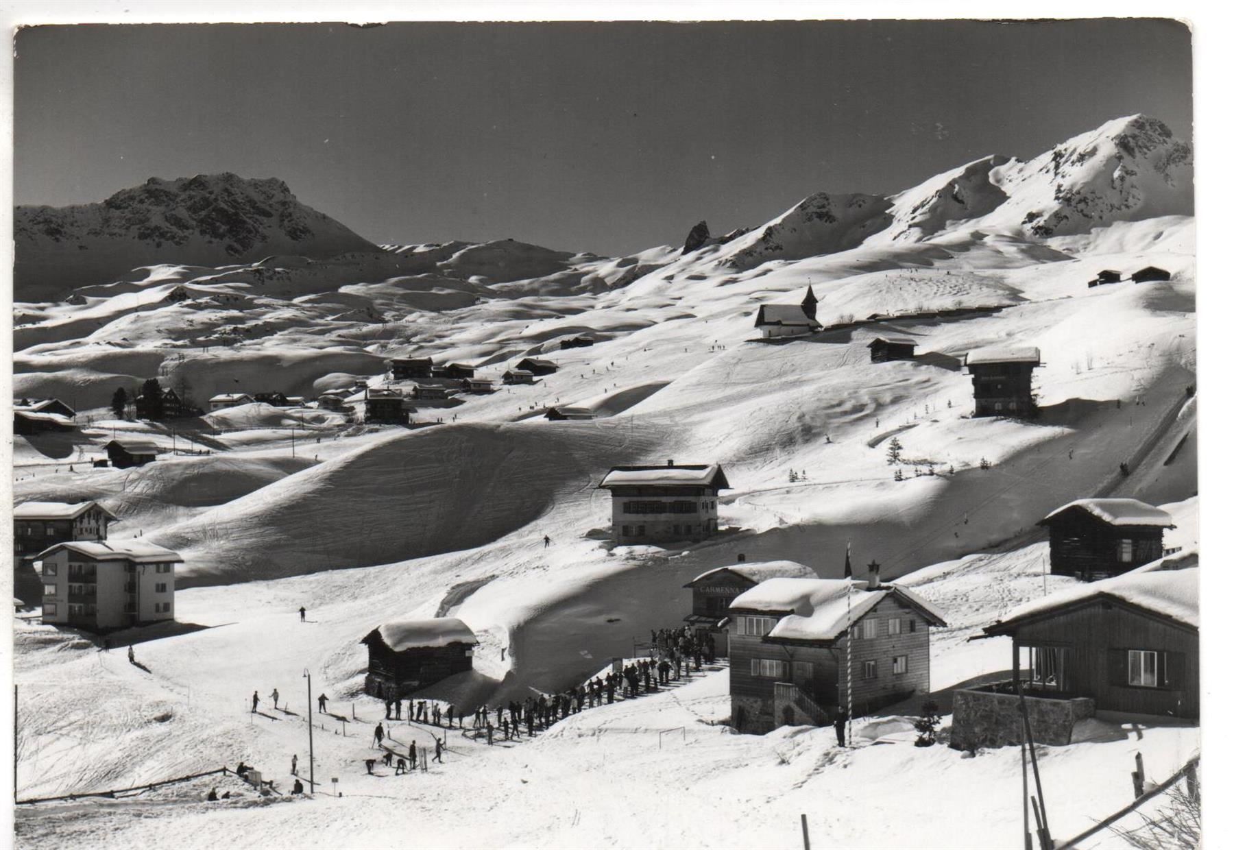Ansichtskarten: INNER-AROSA mit Carmennalift - Skilift – Gebraucht aus Jona von philajona