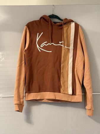 KARL KANI,  Kapuzenpullover Braun/Beige Gr. XS