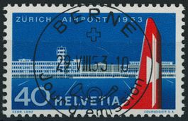 1953 - Zürich Flughafen - Ersttag Voll Stempel ET - fr