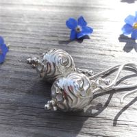 Ohrhänger  Ohrringe  Silber 925   Rosenmuster  NEU