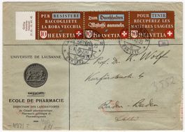 seltener Altstoff-Dreierstreifen a. zensuriertem Beleg n. DE