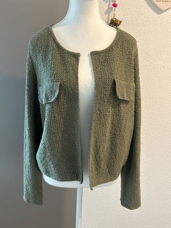 Damen Strickjacke olivgrün von Bodyflirt Gr. 40/42