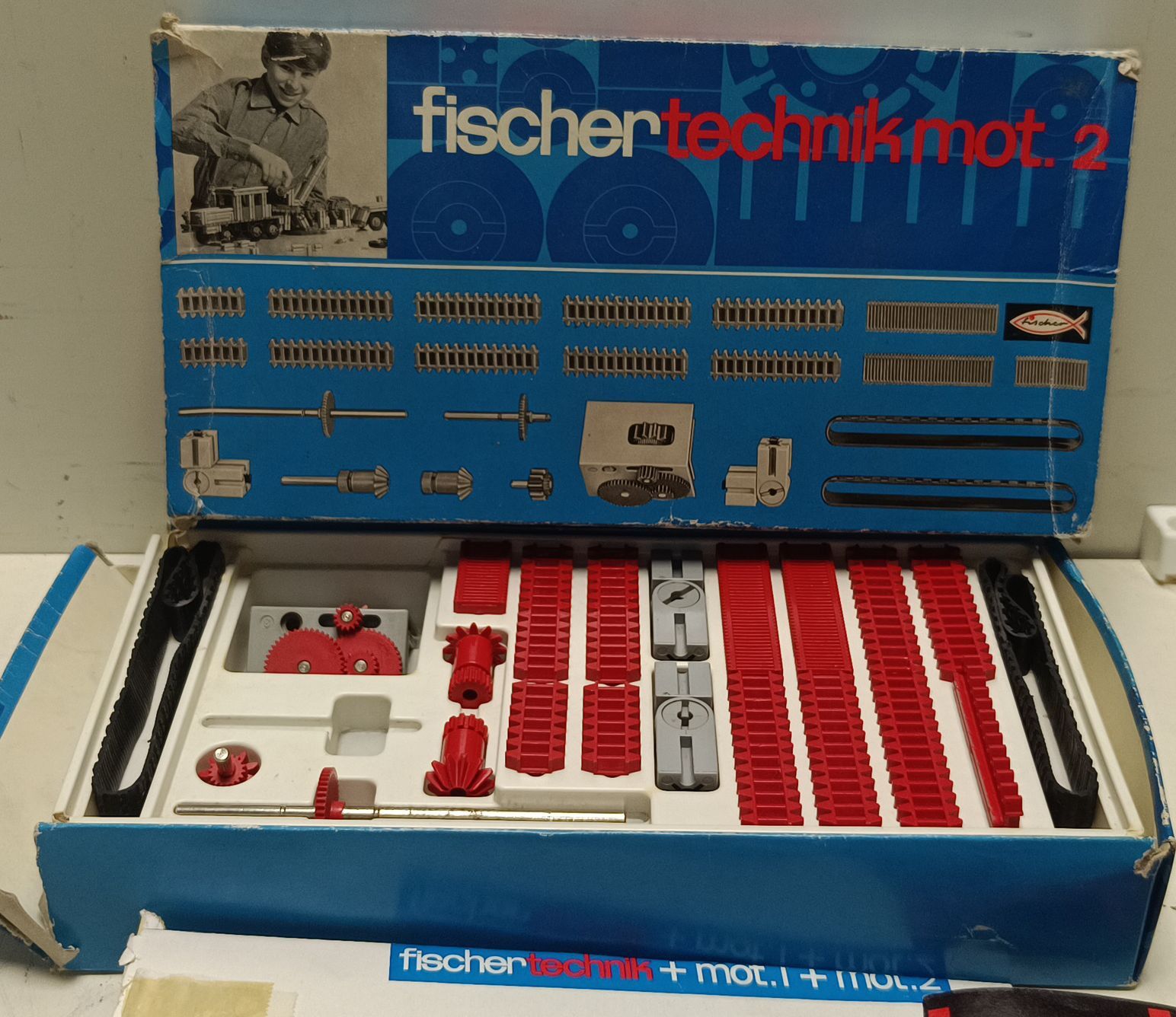 Fischer Kit di costruzioni: Fischertechnik Baukasten Mot 2 - Ein Klassiker(em62) – Usato da Künten venduto da Schnaepplihuus