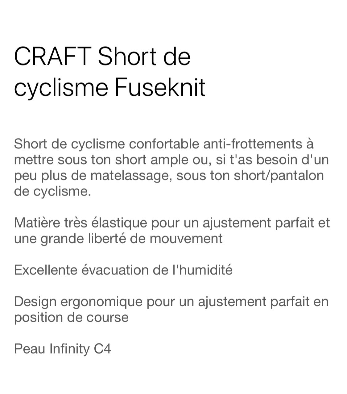 Craft Altra biancheria intima: Sous-short de vélo Craft – Usato da Lausanne venduto da CamCam11 4