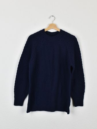 Massimo Dutti Strickpullover, neu, Gr.L, dunkelblau