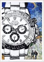 Death NYC Pop Art Druck " Van Gogh Rolex Oyster Perpetual