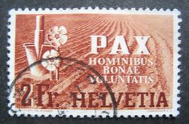 1945 Pax 2 Franken gestempelt 1
