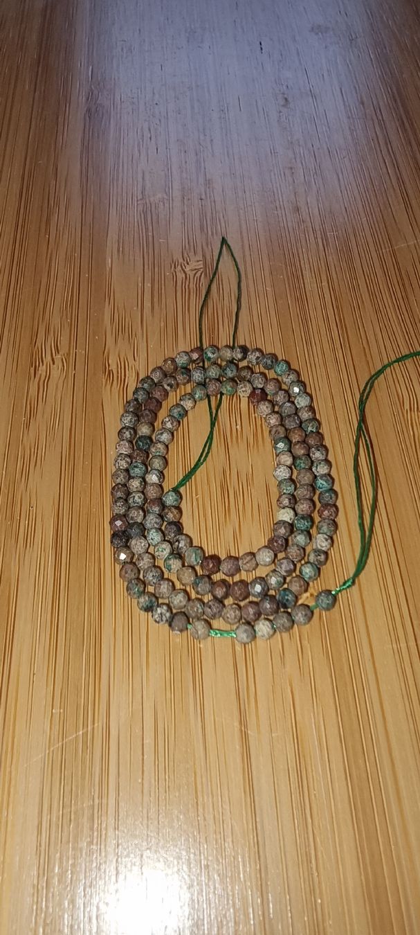 Mineralien & Heilsteine: Afrikanischer Türkis 3mm. facettiert Strang – Neu und originalverpackt aus Menziken von Mirager 1