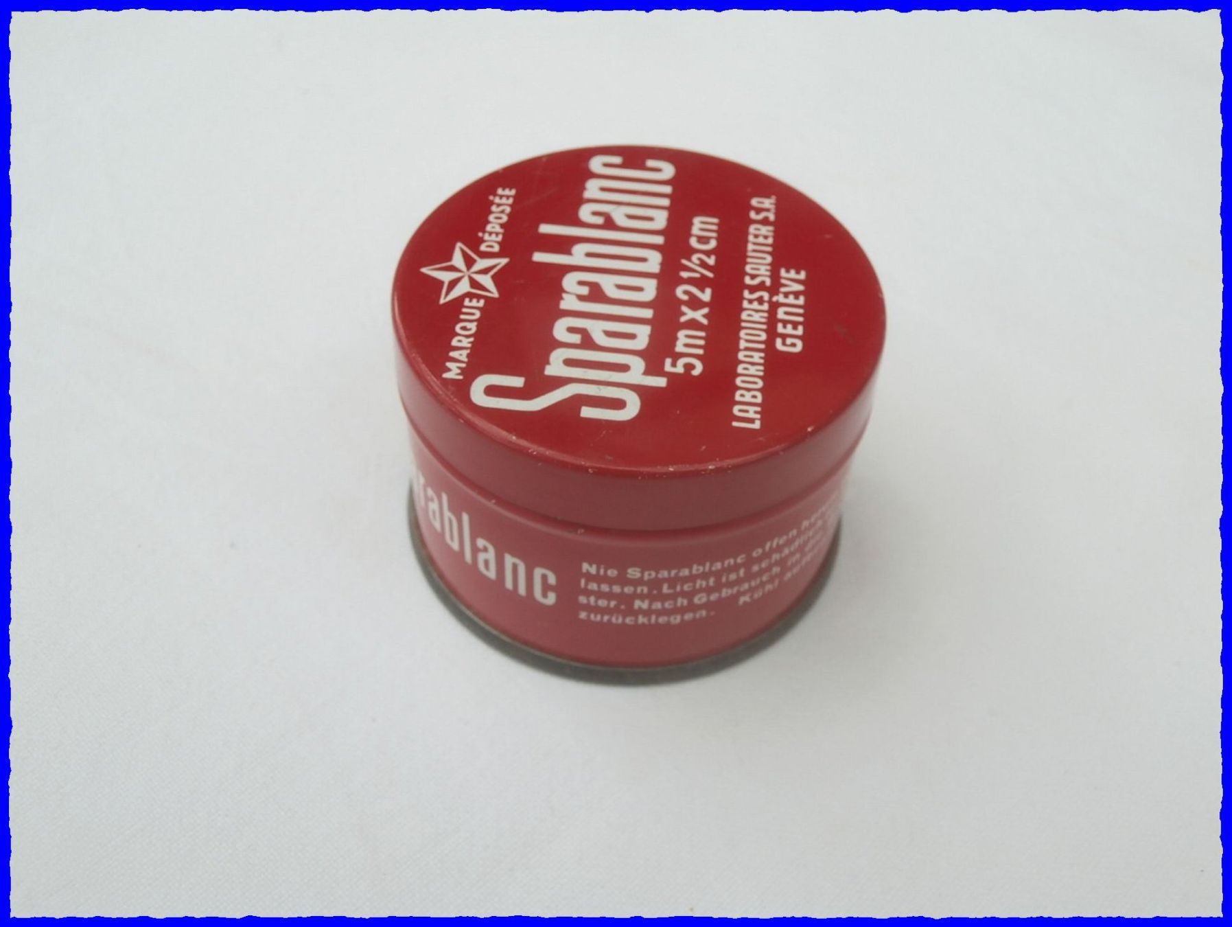 Barattoli: alte Blechdose "SPARABLANC" 2.5 cm - Laboratoires Sauter SA – Usato da Worblaufen venduto da Re_mo81 2