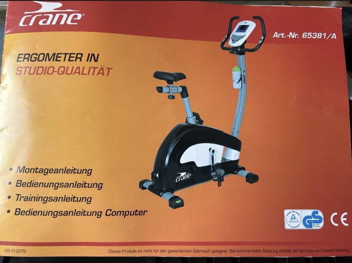 Hometrainer: Crane S12 Power Ergometer Studio-Qualität - Top – Gebraucht aus Othmarsingen von  2