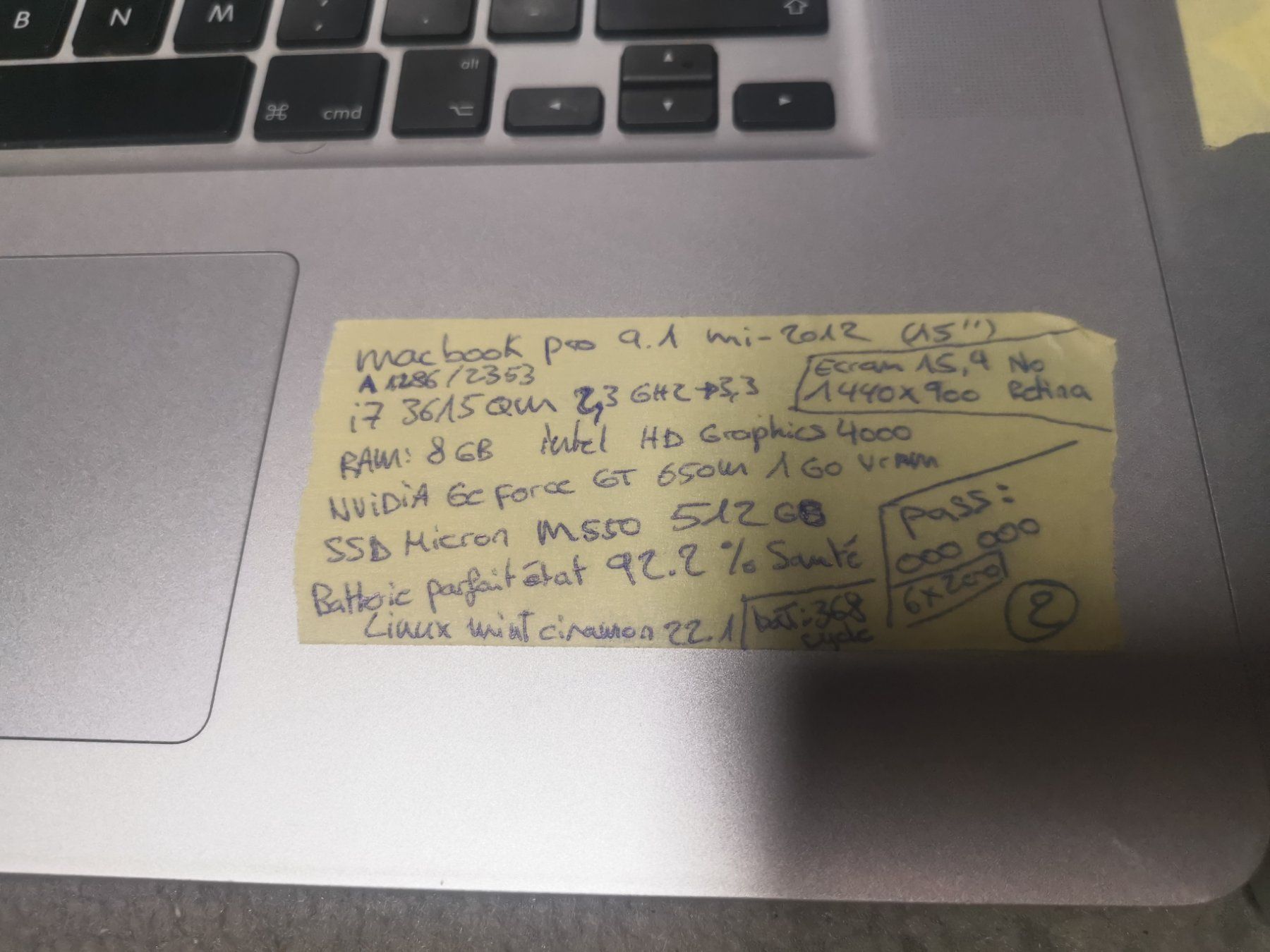 Apple PC: Lots Apple macbook pro – Difettoso da Poliez-le-Grand venduto da Lea_2wl5 3