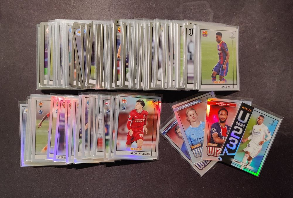 Cartes Topps Merlin UCL 2023-24 - Lot Renaissance + Refractor #/99 #/75 Osimhen