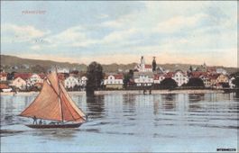 Männedorf ZH // 1918 Segelschiff Dorf See