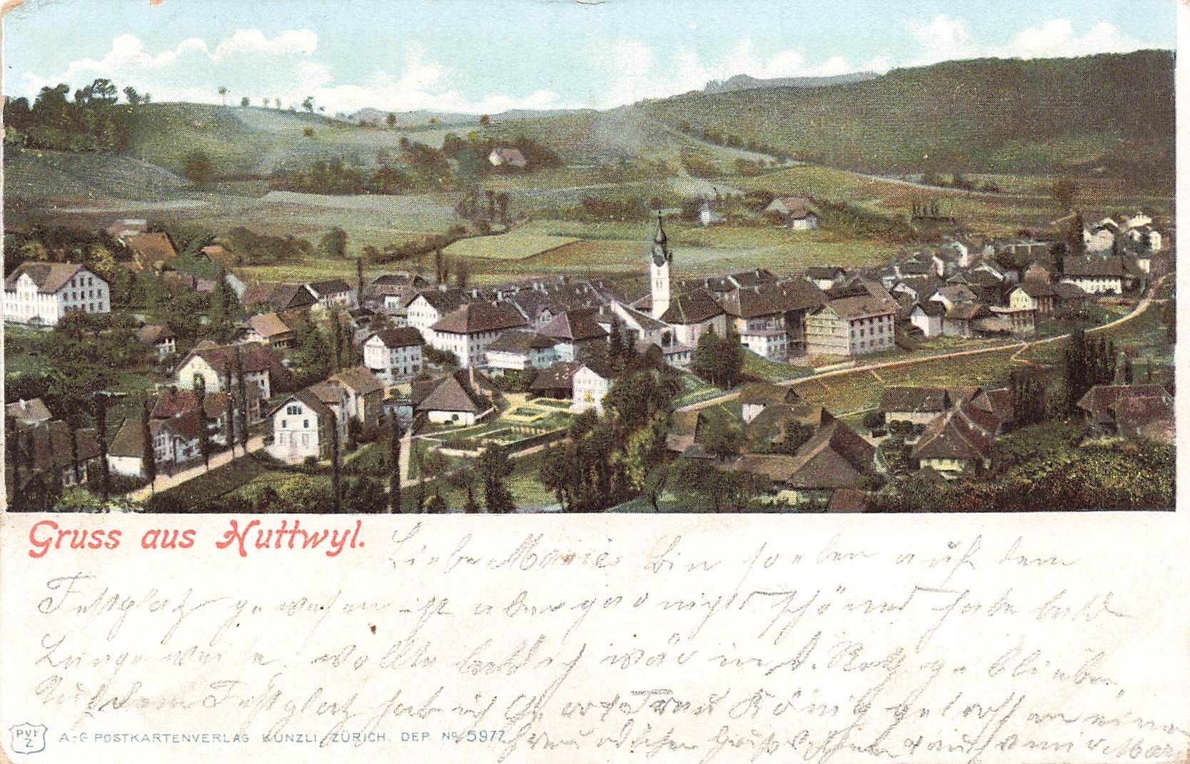 Cartoline postali: Gruss aus huttwyl Huttwil – Usato da Biasca venduto da Blenio71