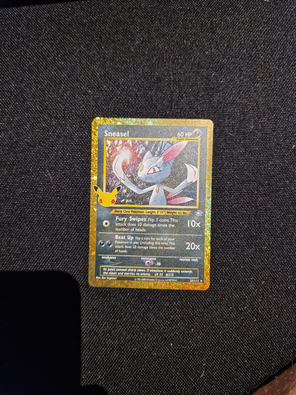 Pokémon Carte collezionabili: Sneasel 30th eng – Nuovo (secondo la descrizione) da Giubiasco venduto da MrGru1992