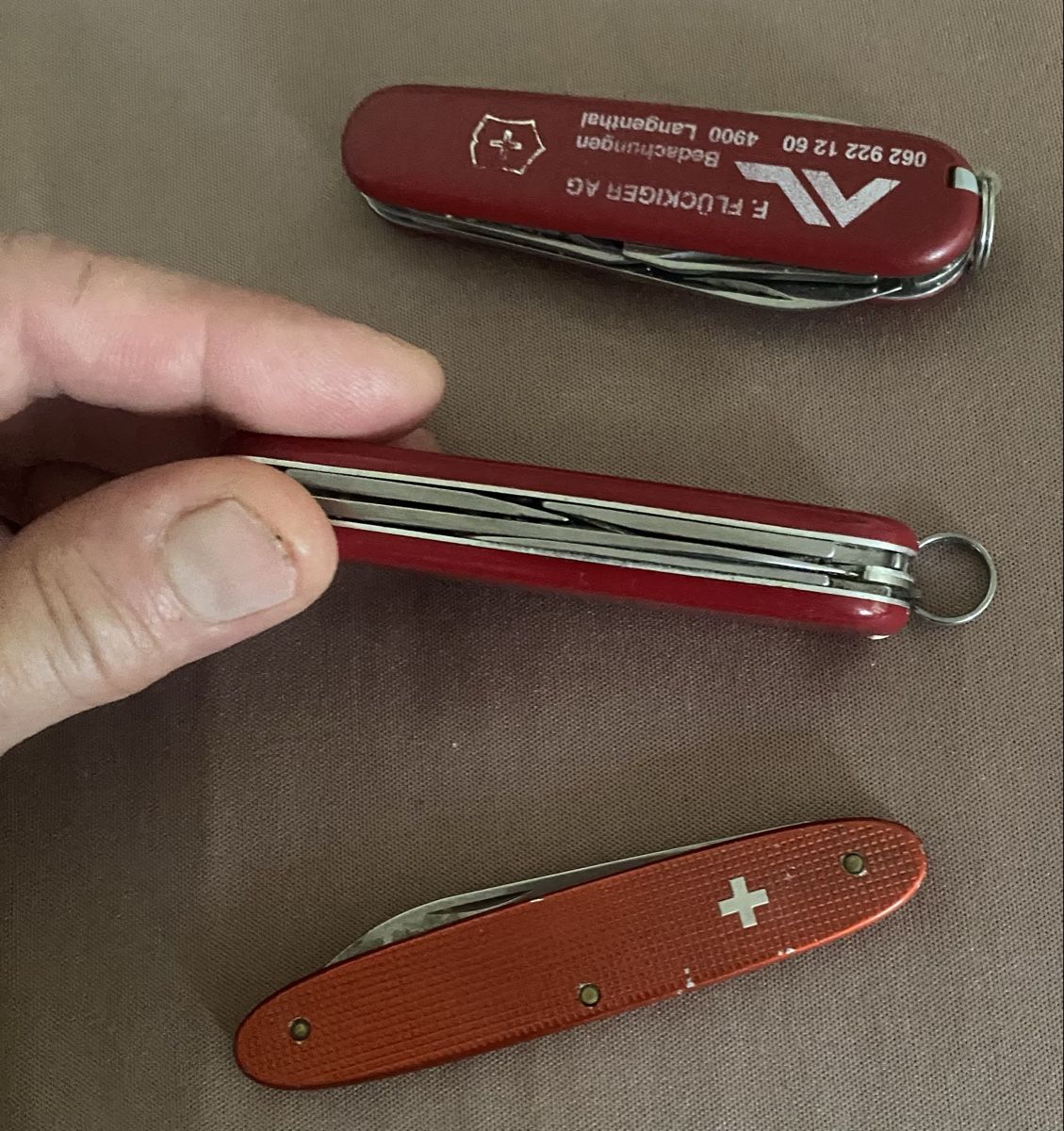 Coltelli tascabile: schweizer Sackmesser 3 verschiedene  – Usato da Langenthal venduto da flower101 3