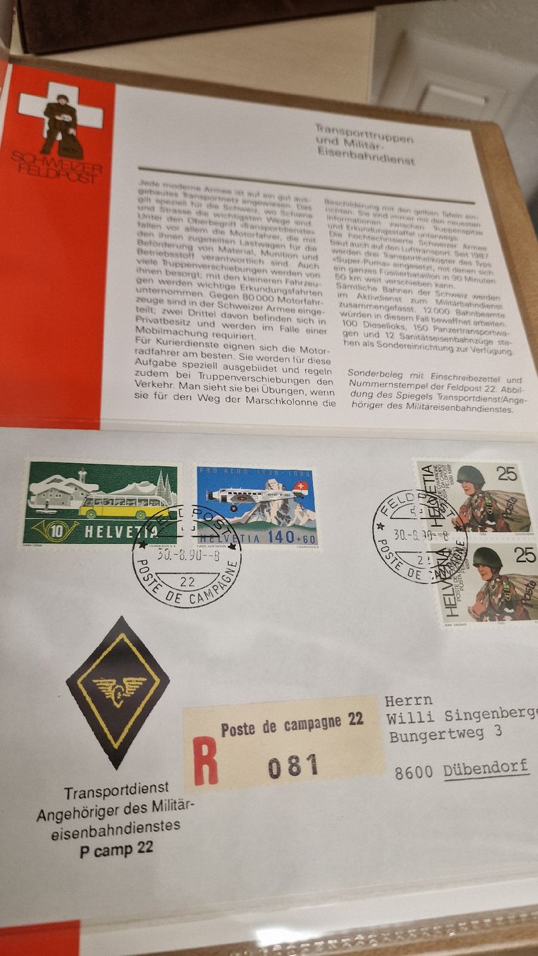 Alle Briefmarken: Schweizerische Feldpost Sammlung im Album, – Gebraucht aus Herisau von Antiques.AR 3