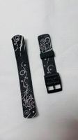 Schwarz Uhrenarmband Textil Glitzer & schlicht 🖤