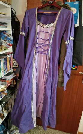 Mittelalter Kleid Gewand Violett - Handmade - Gr. M 165-175