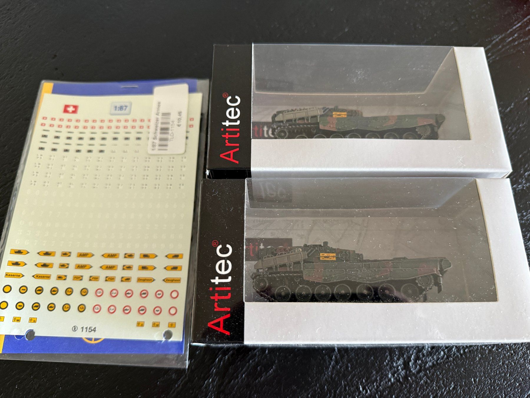 Modellautos: 2x Artitec Leopard 2A4 Transportposition 1:87 – Neu und originalverpackt aus Nänikon von jeanyus 2