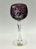 Seltenes Beyer Weinglas geschliffenem Kristallglass Amethyst