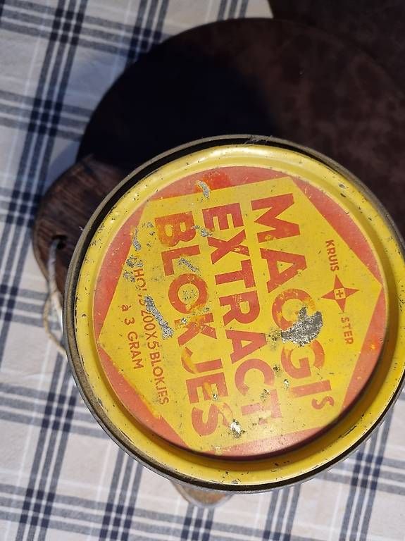 Rimorchi: Alte Maggi Blechbuchse ungv.1930- 1960 – Usato da Mumpf venduto da ivd_y8hf 1