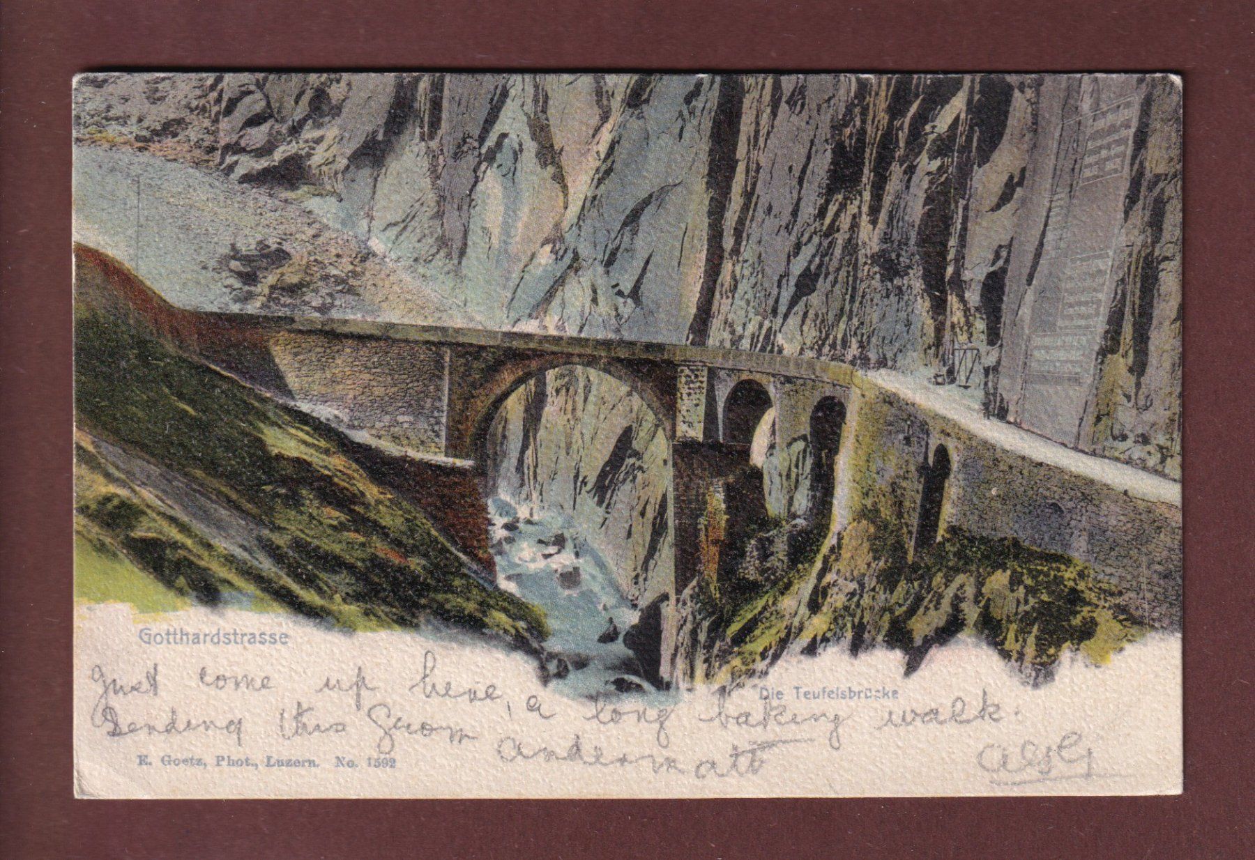 Ansichtskarten: Gotthardstrasse - TEUFELSBRÜCKE - 1904 – Gebraucht aus Pully von nicecards