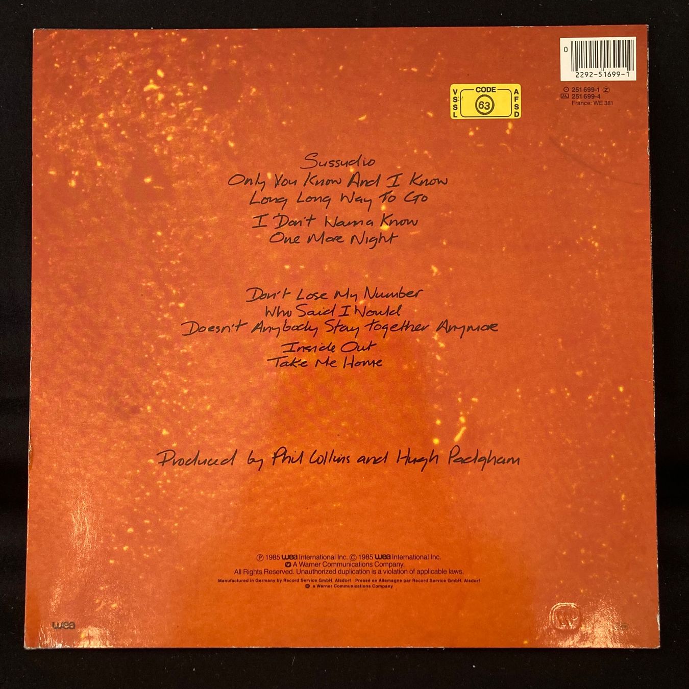 Dischi in vinile: Phil Collins / No Jacket Required – Usato da St.Gallen venduto da Out-take 1