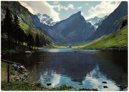 Seealpsee - mit Altmann, Rossmahd + Säntis