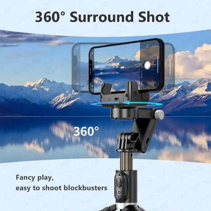 Treppiedi & Teste: Automatischer 360° Selfie-Stick mit Licht & Gesichtstracking – Nuovo e nell'imballaggio originale da Neuhausen am Rheinfall venduto da nyliastore 1