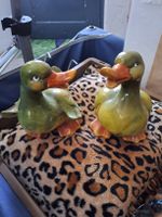 Dekofiguren Enten Keramik 2 Stk. Vintage Gebraucht