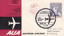 Erstflug AUA Caravelle Wien - Moskau 1964