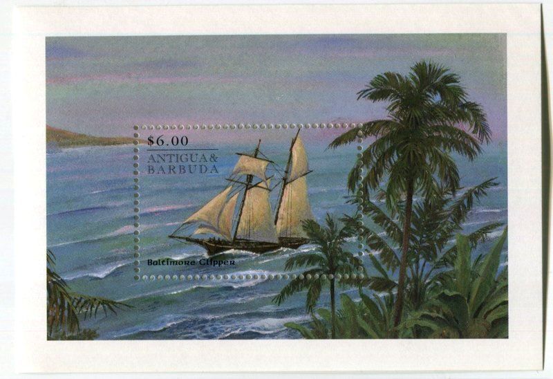 Alle Briefmarken: Block "Schiffe". Antigua und Barbuda – Neu und originalverpackt aus Basel von Butsch5