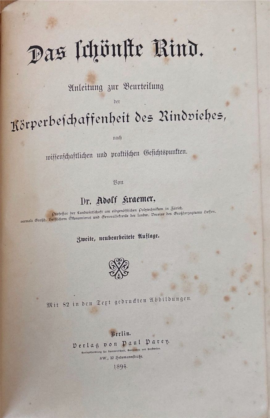 Libri: Kraemer Adolf, Das schönste Rind – Usato da Sarnen venduto da Livres 1