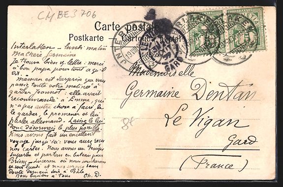 Cartoline postali: AK Leissigen, Idyll mit Kirche am Ufer – Usato da Berlin venduto da bartko-reher 1