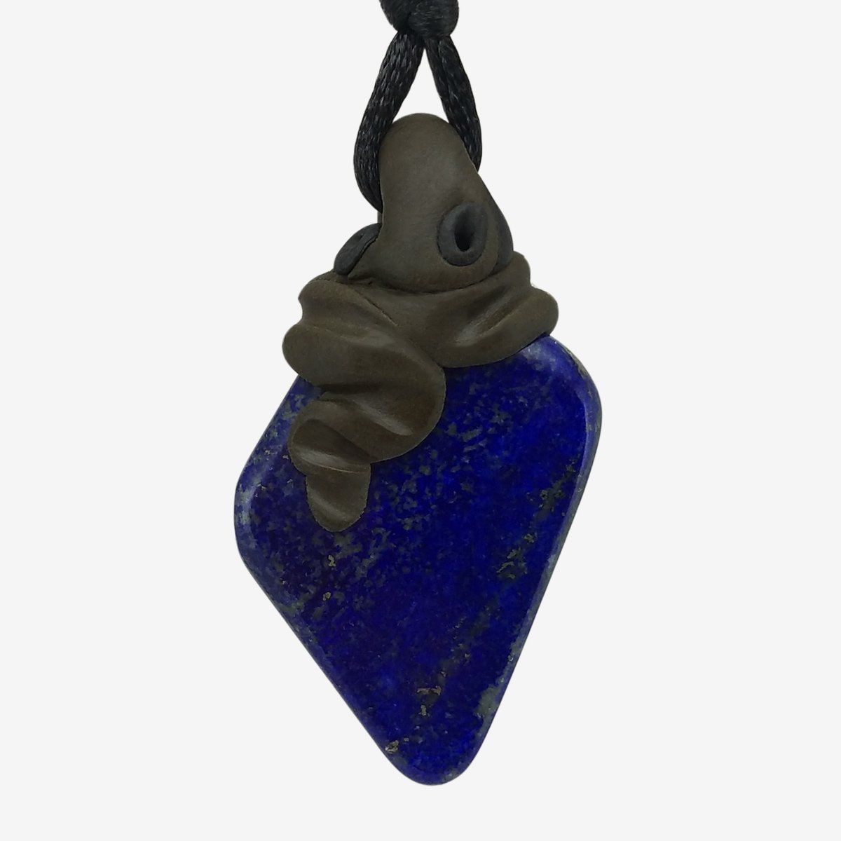 Minerali & Pietre curative: Lapislazuli Steinanhänger mit zusätzlich eingefasstem Jaspis – Nuovo e nell'imballaggio originale da Meilen venduto da Kaleidoskopia 2