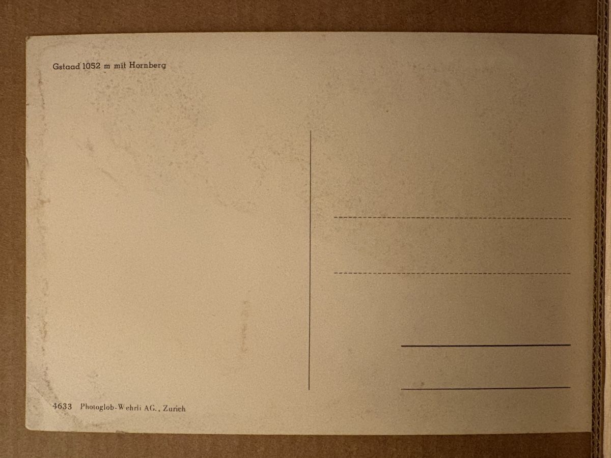 Cartoline postali: AK von Gstaad mit Hornberg – Usato da Rümlang venduto da Kartenpost1 1