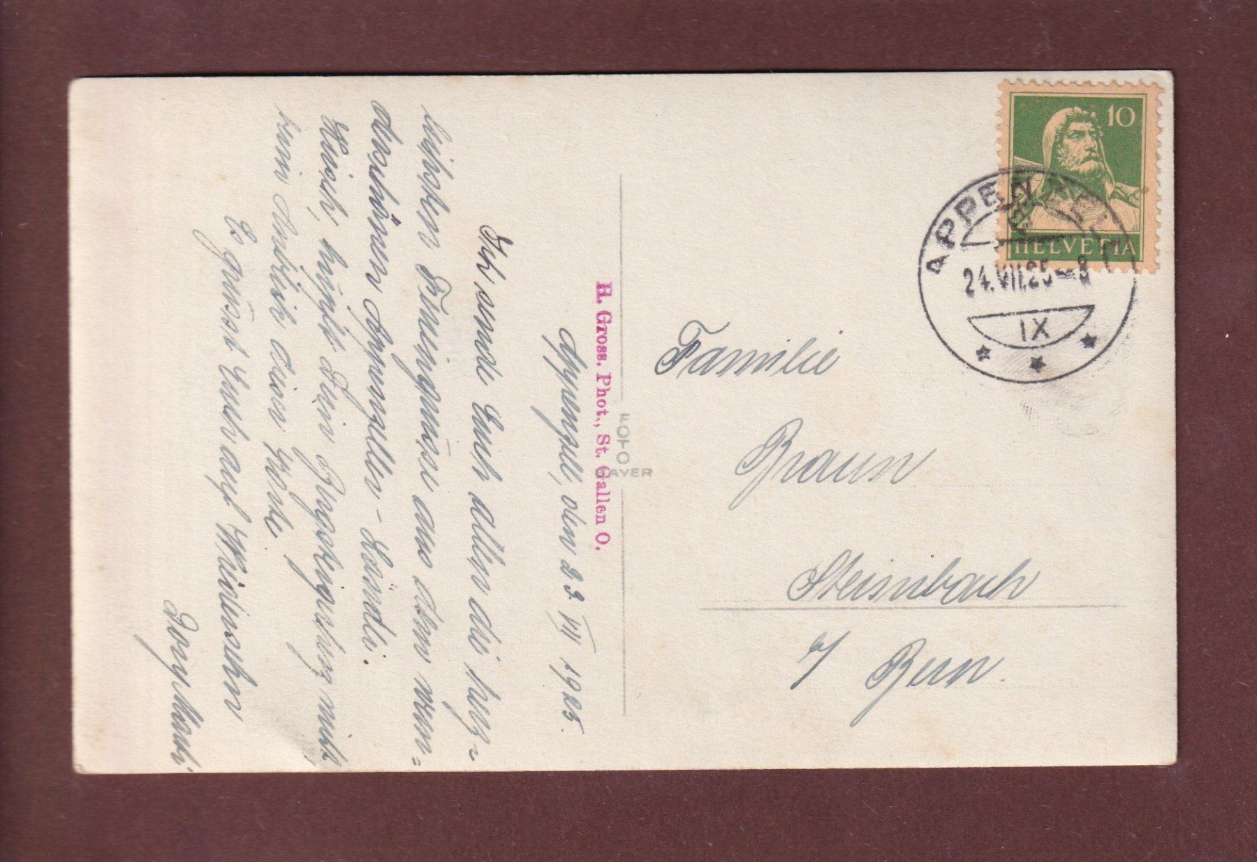 Cartoline postali: SEEALPSEE mit Säntis - 1925 – Usato da Pully venduto da nicecards 1