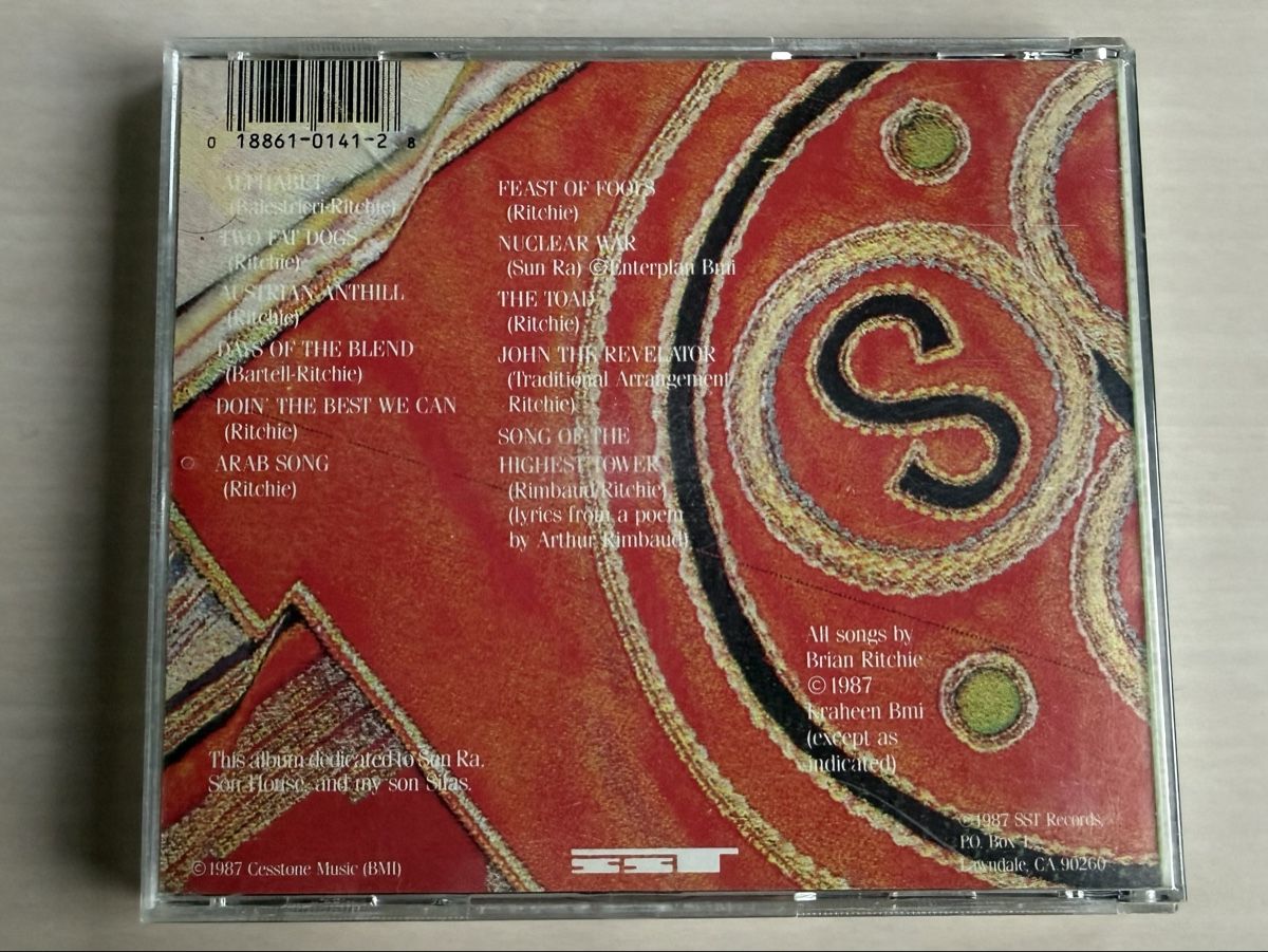 CD: Brian Ritchie - The Blend CD, Album 1987 – Usato da Oberried Brienz venduto da Chyara 1