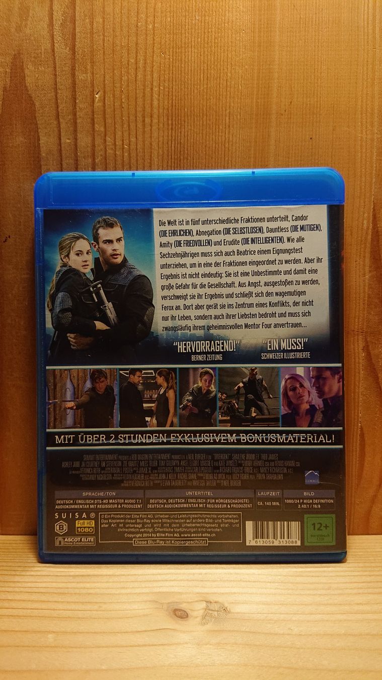 Tutti i DVDs: DIE BESTIMMUNG DIVERGENT Blu-Ray – Usato da Wilderswil venduto da Exebub 1