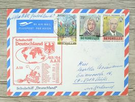 TR73 Enveloppe + Timbre Seychelles 1987