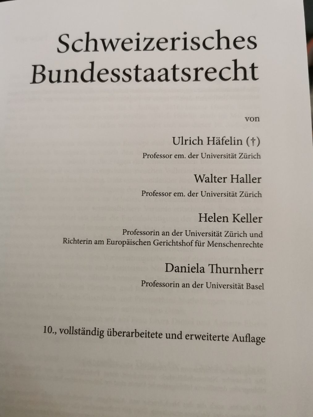 Bücher: Schweizerisches Bundesstaatsrecht, 10 Auflage – Neu (gemäss Beschreibung) aus Steinmaur von sth_tsx6 2