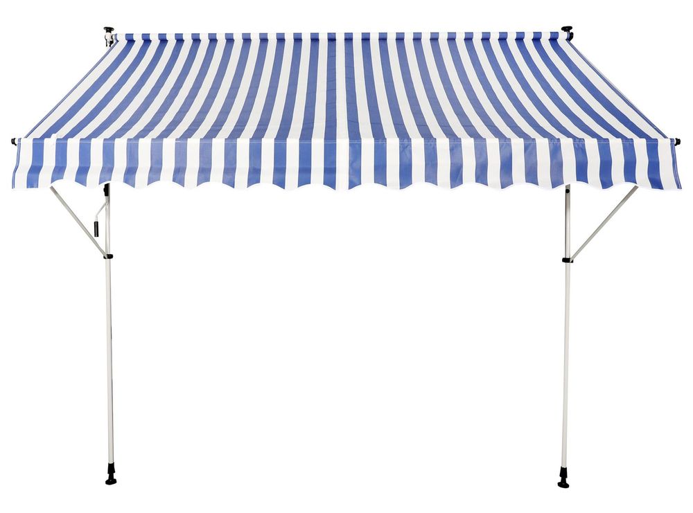 balkonmarkise-300-x-120-cm-blau-weiss-kaufen-auf-ricardo