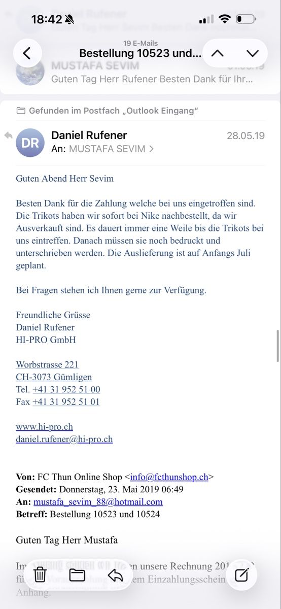 Canottiere & Pantaloni: FC Thun Cupfinal Shirt Hediger - sehr rar ! – Nuovo (secondo la descrizione) da Thürnen venduto da Ottoman_Turks69 5