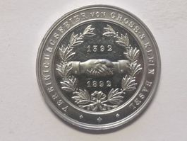 Medaille Alu-1892 Vereinigungsfeier von Gross-  Klein Basel.