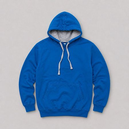 Hoodie Gr. M Blau mit grauem Innenfutter