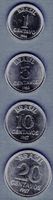 BRESIL 1-5-10-20 CENTAVOS 1986-87 (UNC)