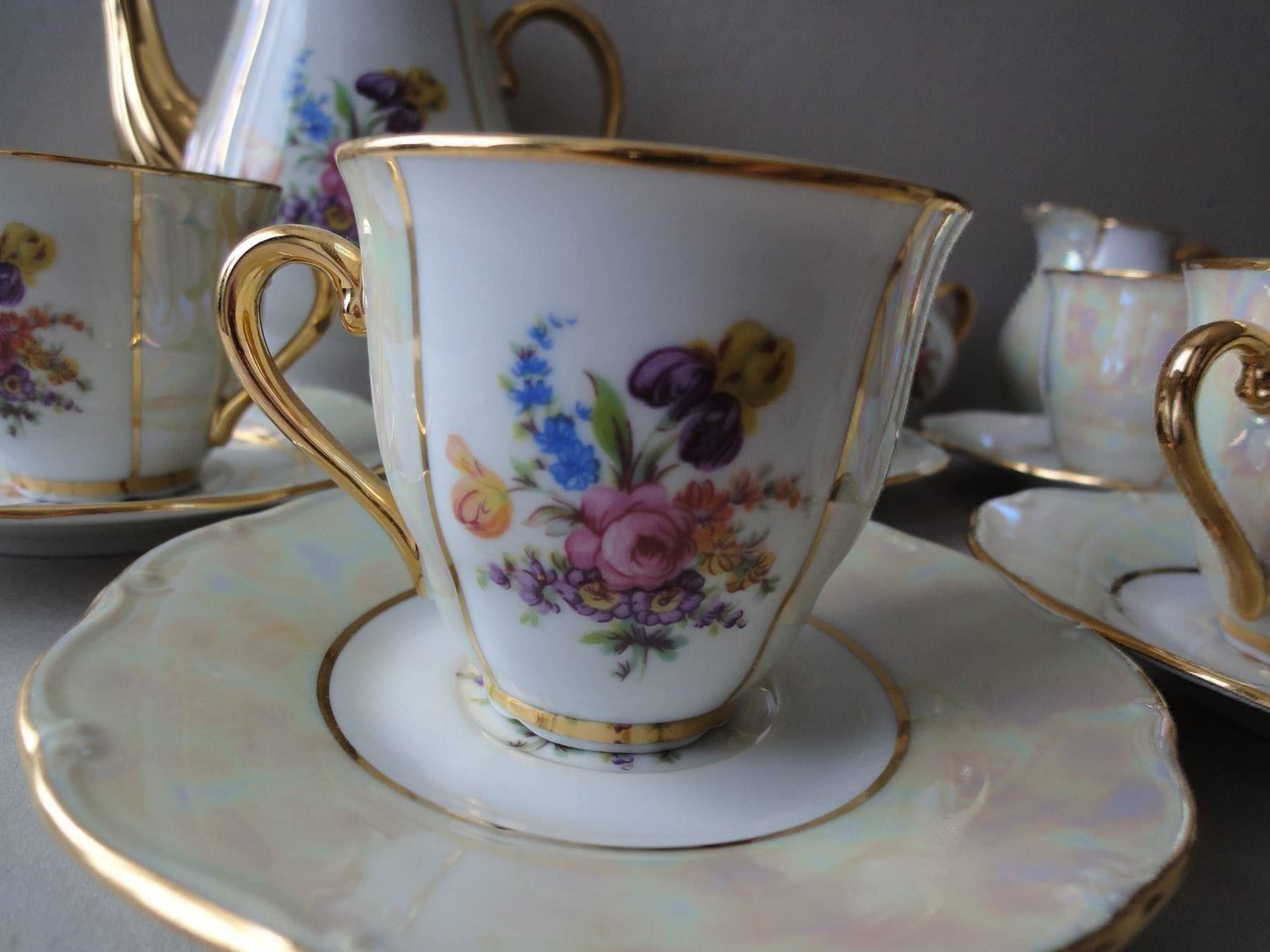 Set di piatti: Kaffeeservice - 50er Jahre Schlaggenwald – Usato da Chur venduto da omonia 5