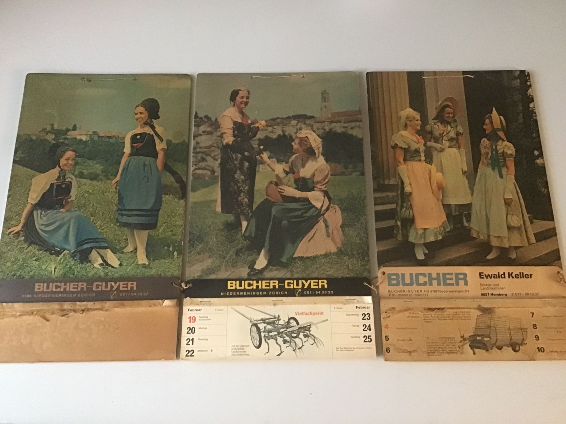 Kalender: Bucher-Guyer Aebi Rapid Kalender Werbung Vintage Traktor – Gebraucht aus Lichtensteig von Babeli 1