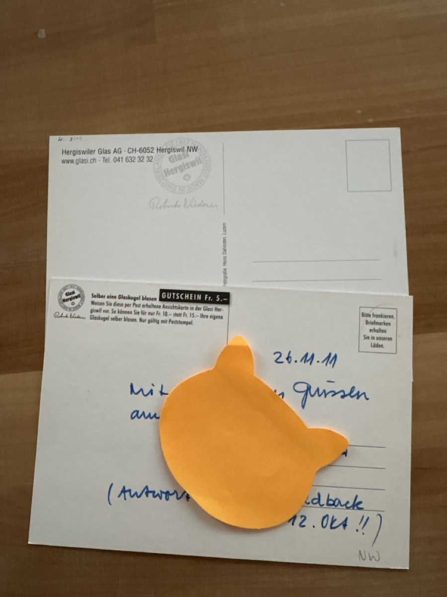 Cartes postales: AK von Glasi Hergiswil – D'occasion à Rümlang par Kartenpost1 1